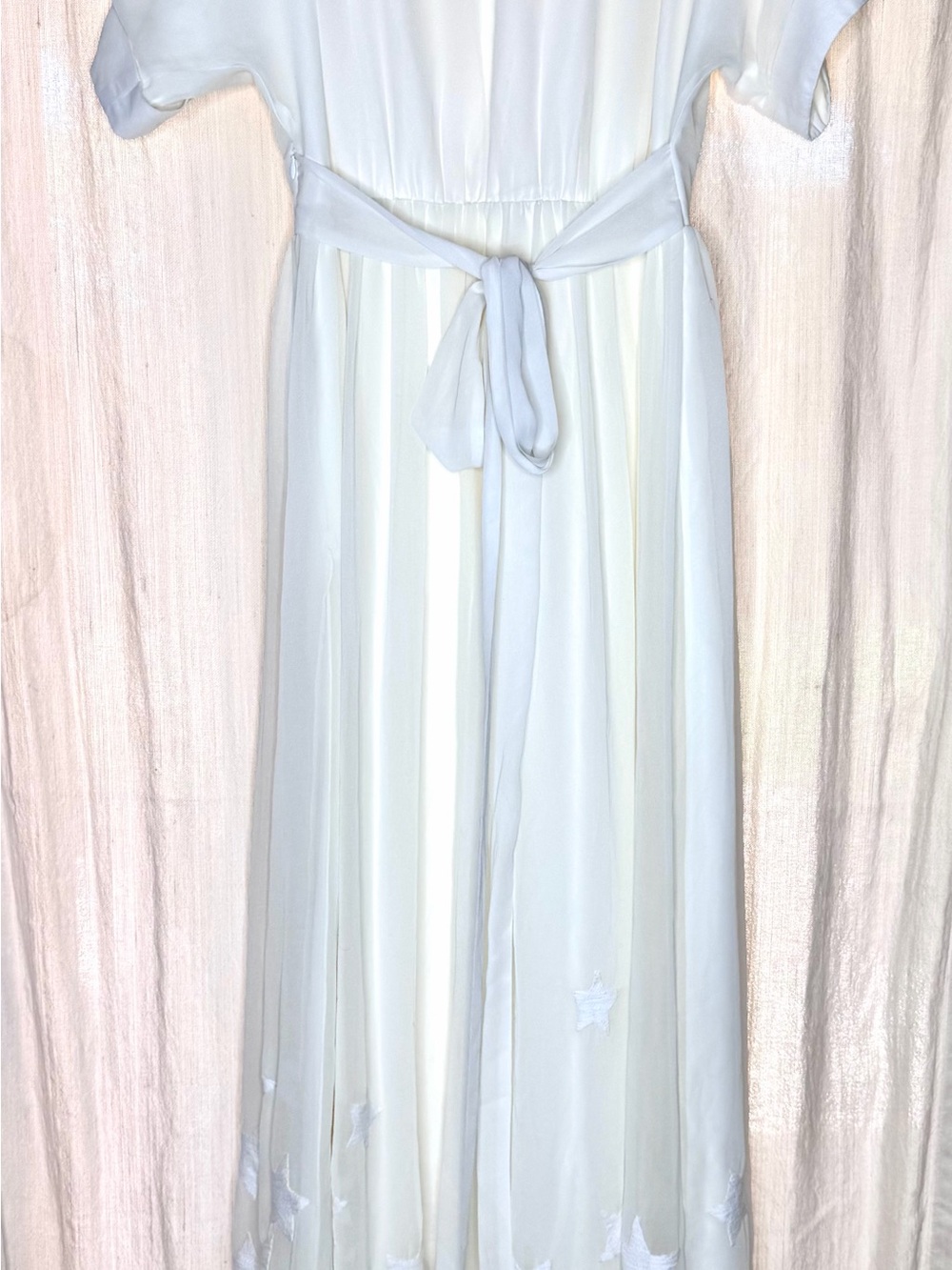 Mara Hoffman White Maxi Dress with Subtle Star Motif - Picture 4 of 4